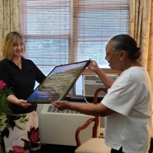 Presentation to Kasia by Reverend Sandra Hadland 2022