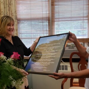 Presentation to Kasia by Reverend Sandra Hadland 2022